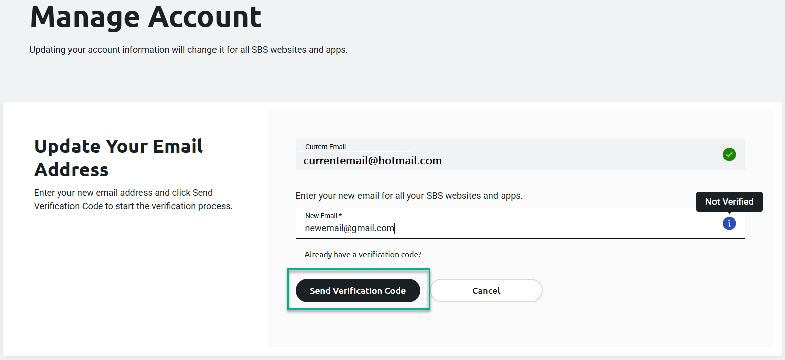 Manage Account Page Old and New Email Address.png